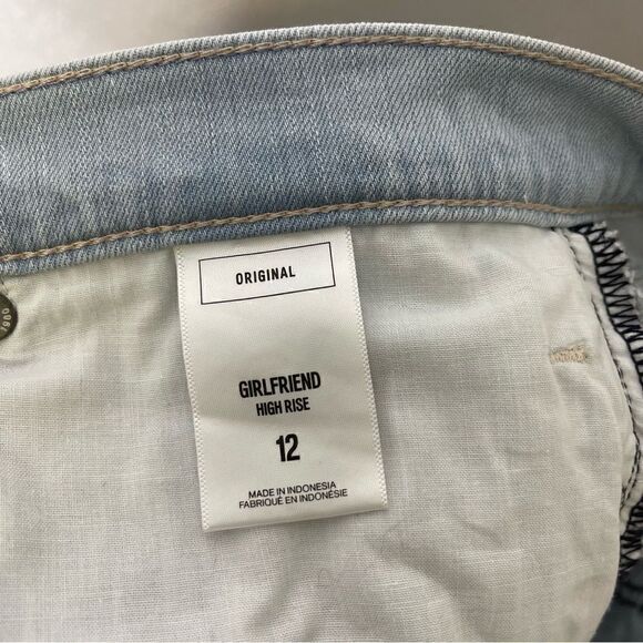 𝅺EXPRESS High Waist Ripped Distressed Girlfriend Jeans 12 - Picture 5 of 6